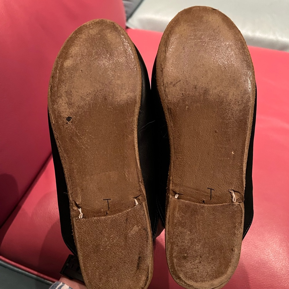 Sabah Black Leather Mules Classic Comfort - Picture 5 of 5